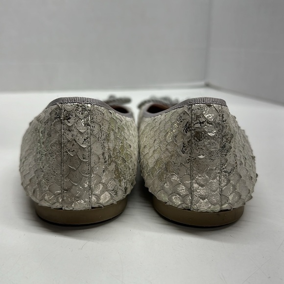 Pretty Ballerinas Rosario Ballet Flats Slip On Flat Shoes Metallic Snake Bow 39 - Picture 4 of 9